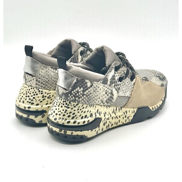 Steve Madden Cliff Hidden Heel Sneakers Shoes Women's Size 7.5 Animal Print - Picture 6 of 11